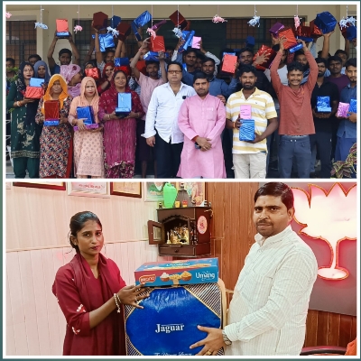 दीपावली पर भाजपा युवा नेता ने बांटी खुशियां,